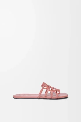 Petal Anagram-sandaler i strassprydd mocka