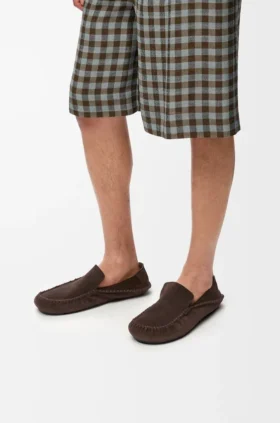 Rambla Driving Loafer i kalvskinn i mocka