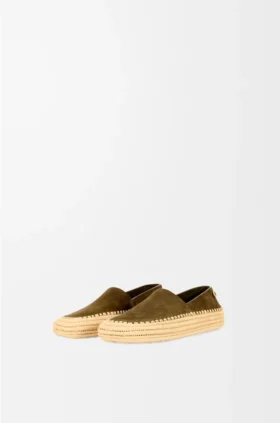 Rio-toffel i mocka och raffia
