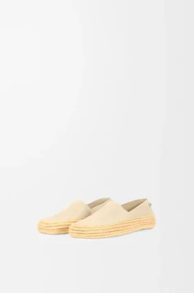 Rio-toffel i mocka och raffia