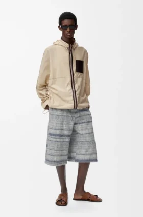Shorts i denim med dragsko