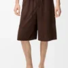 Shorts med dragsko i getskinn i mocka Shorts med dragsko i getskinn i mocka