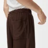 Shorts med dragsko i getskinn i mocka Shorts med dragsko i getskinn i mocka