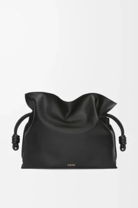 Stor Flamenco-clutch i nappa-kalvskinn