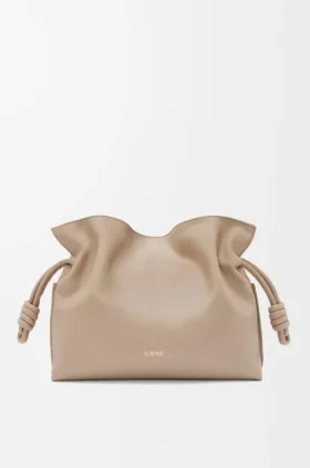 Stor Flamenco-clutch i nappa-kalvskinn