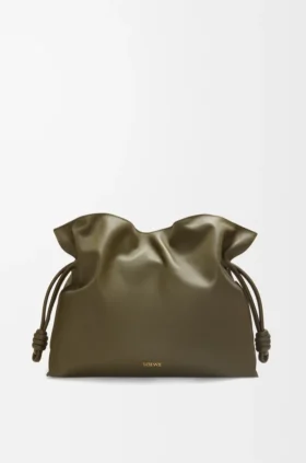 Stor Flamenco-clutch i nappa-kalvskinn