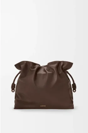 Stor Flamenco-clutch i nappa-kalvskinn