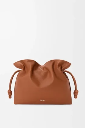 Stor Flamenco-clutch i nappa-kalvskinn