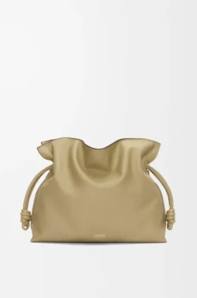 Stor Flamenco-clutch i nappa-kalvskinn