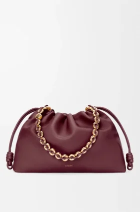 Stor Flamenco Purse i mjukt nappa-lammskinn