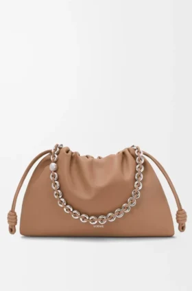 Stor Flamenco Purse i mjukt nappa-lammskinn