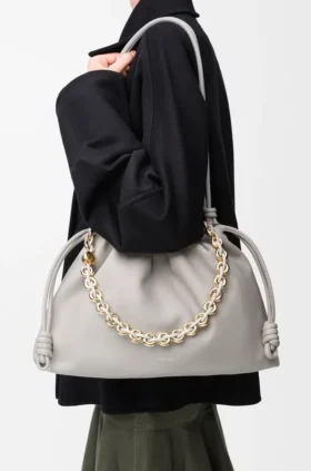 Stor Flamenco Purse i mjukt nappa-lammskinn
