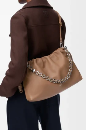 Stor Flamenco Purse i mjukt nappa-lammskinn