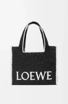 Stor Loewe Font Tote i raffia