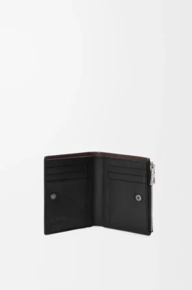Switch Slim Compact-plånbok i mjukt, kornat kalvskinn och mocka