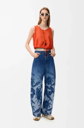Barrel-jeans i denim