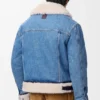 Truckerjacka i denim och fårskinn Truckerjacka i denim och fårskinn