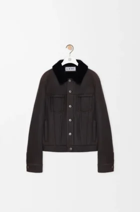 Truckerjacka i shearling