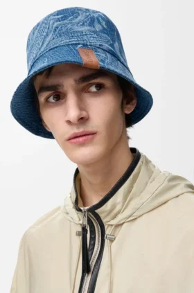 Vändbar buckethat i denim