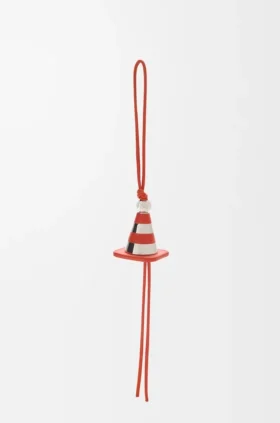 Work Cone-berlock i mässing och kalvskinn